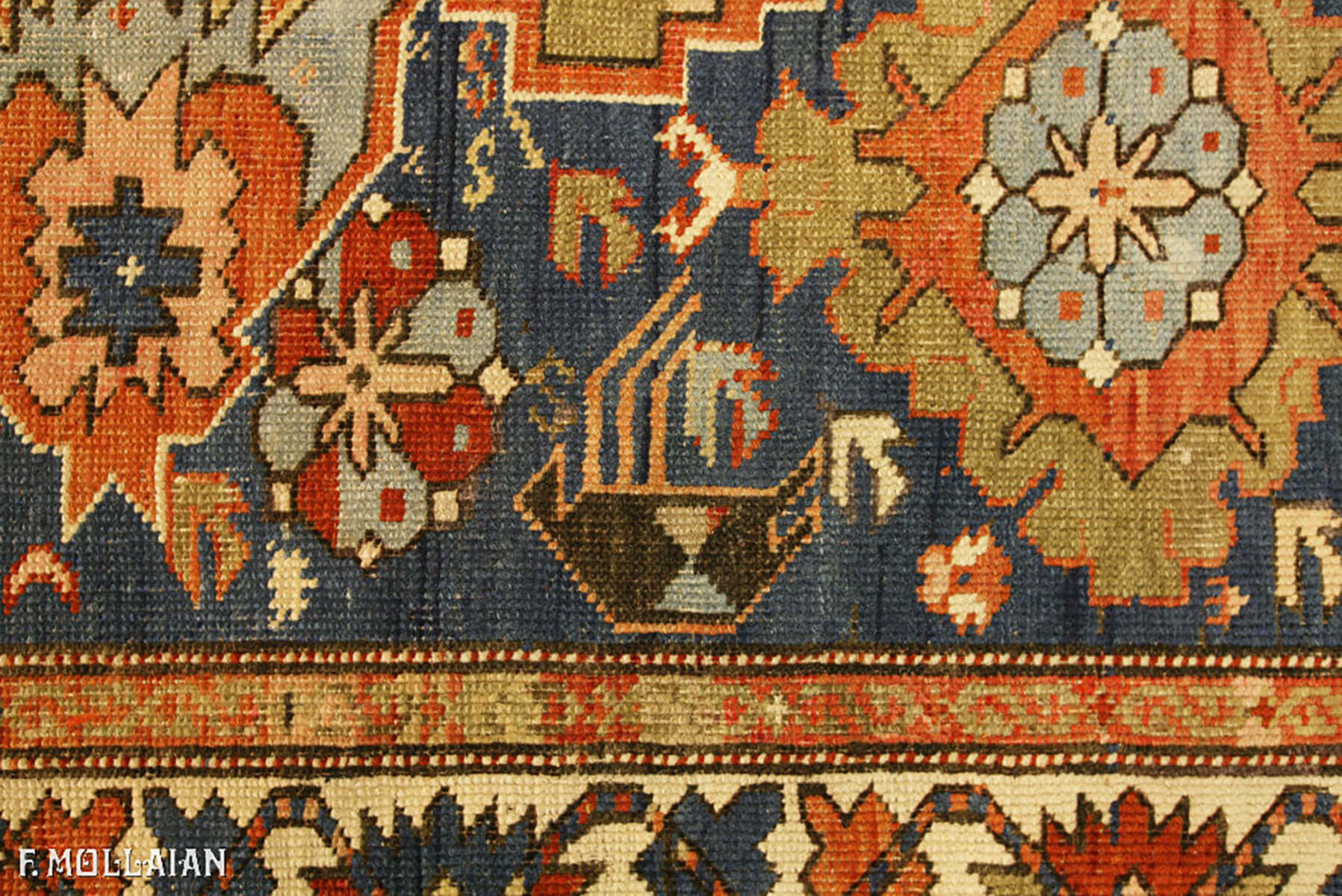 Blue Field Antique Shirwan Caucasian Rug n°:90146497